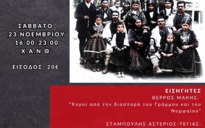 2ο Σεμινάριο Παραδοσιακών χορών στη Χ.Α.Ν.Θ. «Βλάχικοι Χοροί και Τραγούδια  με απώτερη καταγωγή από Γράμμουστα και Μοσχόπολη»