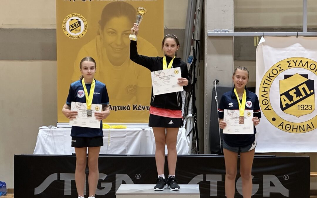 Επιτραπέζια Αντισφαίριση: Πρεμιέρα με τρία μετάλλια για την Χ.Α.Ν.Θ. στο Αναπτυξιακό Τουρνουά του Πέρα Αθηνών