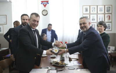 Επίσκεψη και ξενάγηση του Αναπληρωτή Υπουργού Αθλητισμού  Γιάννη Βρούτση στην Χ.Α.Ν.Θ.